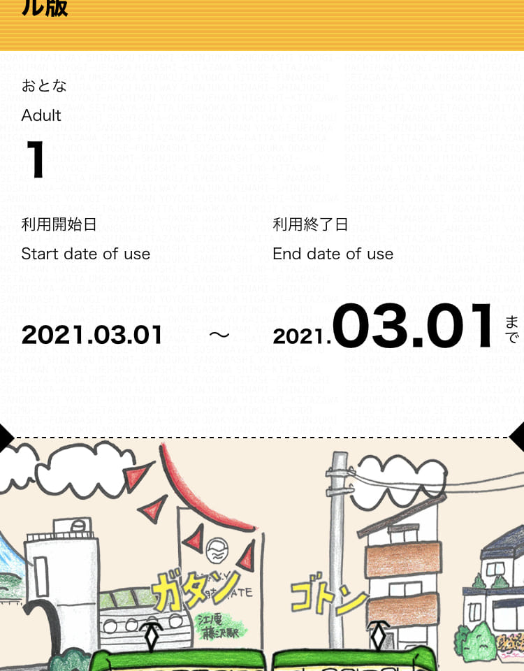 江ノ電１日乗車券「のりおりくん